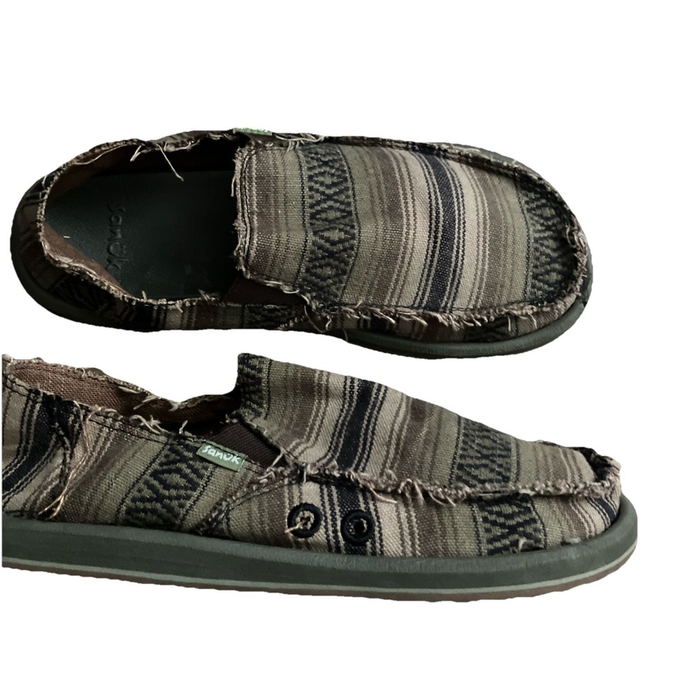 Sanuk Shoes Vagabond Rad Blanket Men's Size 8 Green